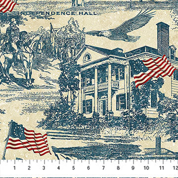 America 250 Toile Blue DP28372-49