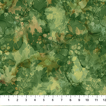 Autumn Leaves Leaf Texture Dark Green DP28058-76