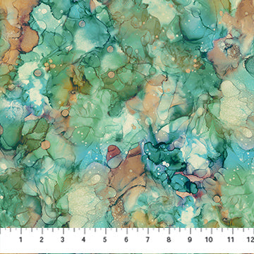 Autumn Leaves Large Texture Medium Teal  DP28061-63