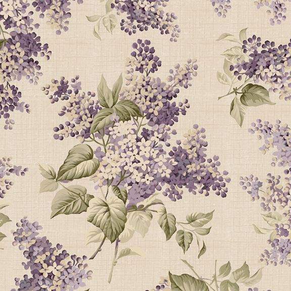 LAVENDER & LACE R521505D-BEIGE WITH LAVENDER FLOWERS