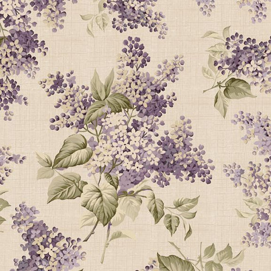 LAVENDER & LACE R521505D-BEIGE WITH LAVENDER FLOWERS