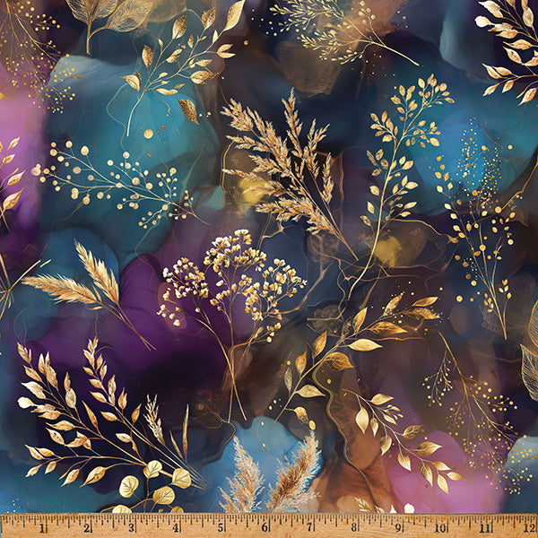 MIDNIGHT FLORAL X5696-707 DEEP AMETHYST
