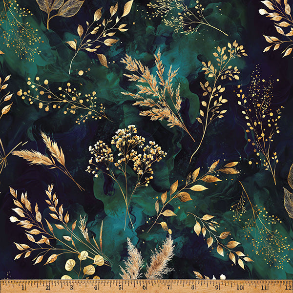 MIDNIGHT FLORAL X5697-703-Deep-Teal