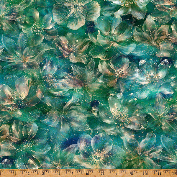 MIDNIGHT FLORA X5698-146 Jade Green
