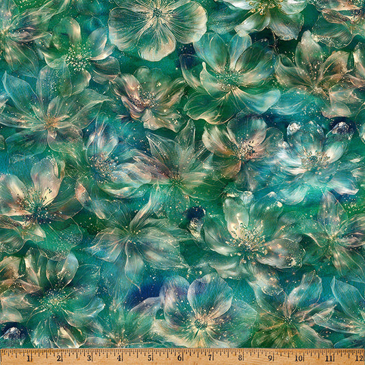 MIDNIGHT FLORA X5698-146 Jade Green