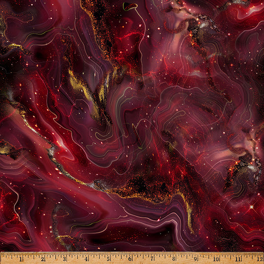 MIDNIGHT FLORAL X5699-231 GARNET